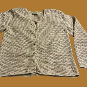 Vintage Cardigan in Cream by Reba Rose Made in New York